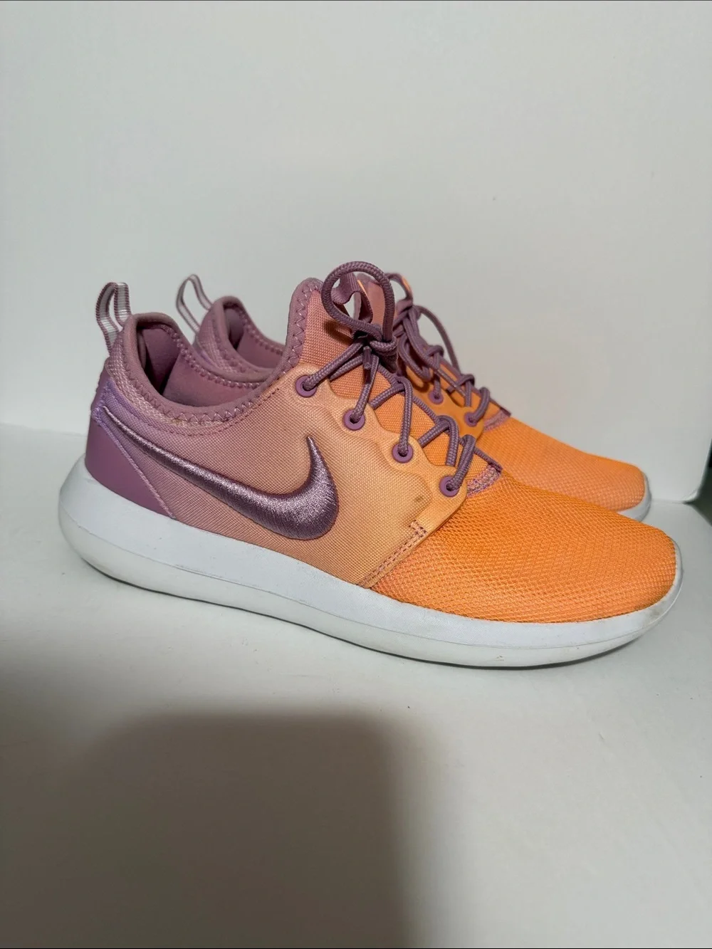 Nike Women’s Orange and Lavender Lightweight Running Sneakers